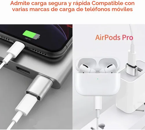 Vista 5 de KLAQQED Hub USB 3.0, divisor USB 1 en 4 salidas, extensor USB adaptador USB múltiple puerto, adaptador USB a USBC-C, adaptador USB C a USB