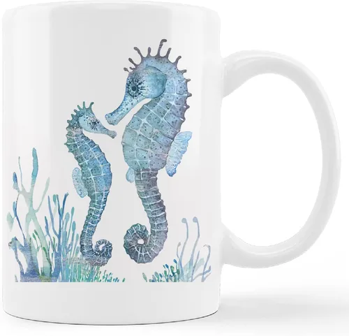Vista 9 de kunlisa Taza de cerámica de medusas de acuarela, taza de cerámica para parejas de medusas de vida marina, taza de té con leche de 11 onzas, regalos