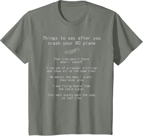 Vista 80 de Cosas que decir cuando te estrellas con tu camiseta RC Plane hobby