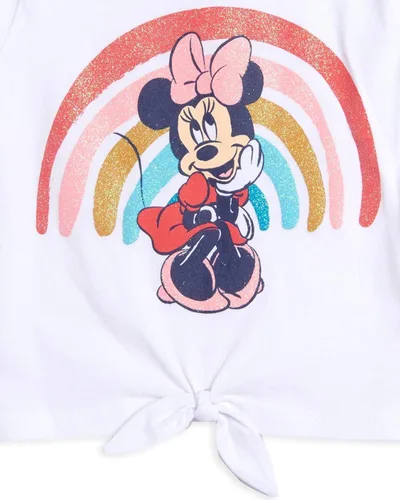 Vista 6 de Disney Frozen Minnie Mouse Little Mermaid Elsa Princess Anna Peplum - Conjunto de 3 piezas para bebés y niños grandes