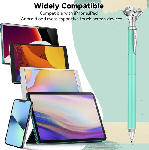 Vista 4 de Lápiz capacitivo, lápiz capacitivo, con múltiples puntas, para pantallas táctiles, lápiz capacitivo, universal para iPad, iPhone y todas las demás