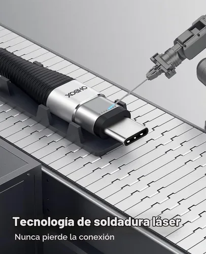 Vista 2 de Cable corto USB C, cable USB C a USB C de 100 W, cable de carga rápida de 1 Negro