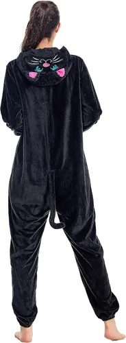 Vista 5 de Unisex Animals Costume AdultPlush Hooded Animals Onesie Homewear AdultsHalloween Christmas Jumpsuit Women & Men