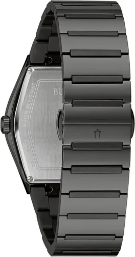 Vista 2 de Bulova Reloj moderno de pulsera de acero inoxidable con esfera de diamantes Géminis 1.575 in 98D177