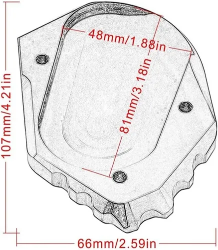 Vista 2 de Soporte lateral de placa ampliadora de soporte lateral de motocicleta para B&MW R 1200 1250 para GS R1200GS para LC para A&dv R1250GS para A