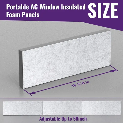 Vista 2 de Mxclimate Paneles de espuma aislados para kit de ventilación portátil de ventana de CA, paneles de sellado de aislamiento de aire acondicionado