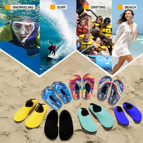 Vista 6 de Zapatos de agua para mujeres y hombres, zapatos de playa, calcetines de agua, zapatos de piscina, zapatos de secado rápido, zapatos de deportes