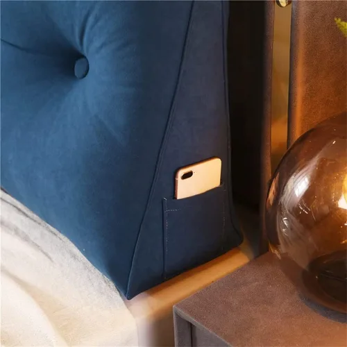 Vista 8 de Almohada triangular para cabecero, cojín grande para cabecero con cuña, almohada de lectura, respaldo de posicionamiento, cojín para cama de día