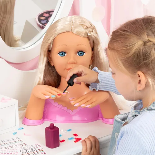 Vista 5 de Bayer Design Charlene Magic Nails Styling Head Doll con busto de 10.5