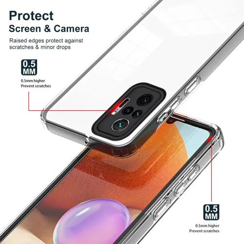 Vista 2 de ZORSOME Funda protectora trasera para Xiaomi Redmi Note 10 Pro 4G, funda protectora completa delgada transparente para Xiaomi Redmi Note 10 Pro 4G
