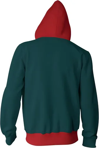 Vista 2 de Sudadera con capucha de superhéroe para adultos, estilo 3D, con cremallera, disfraz de anime