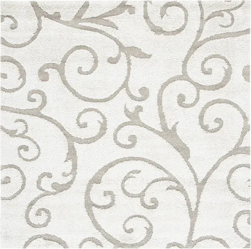Vista 25 de SAFAVIEH Florida Shag Collection - Alfombra decorativa, 2 x 3 pies, color crema y beige, diseño de volutas, no desprende pelusa y fácil de limpiar