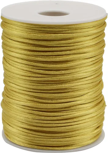 Vista 14 de Cordón de nailon negro de satén de 0.039 in x 109 yardas, cordón de seda satinada para pulseras, collares, fabricación de joyas, nudos chinos