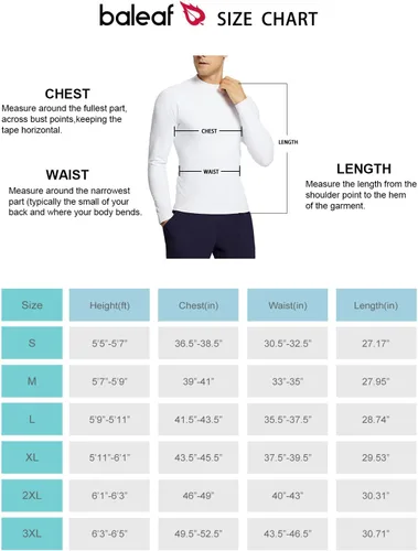 Vista 7 de BALEAF Camisa térmica de manga larga de forro polar para hombre, para entrenamiento en clima frío, camiseta para correr que absorbe la humedad