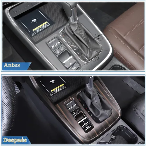 Vista 6 de MUXEE 2 piezas de marco de consola central, cubierta de panel de palanca de cambios, moldura para Honda CRV CR-V 2023 2024 2025 2026 - Accesorios