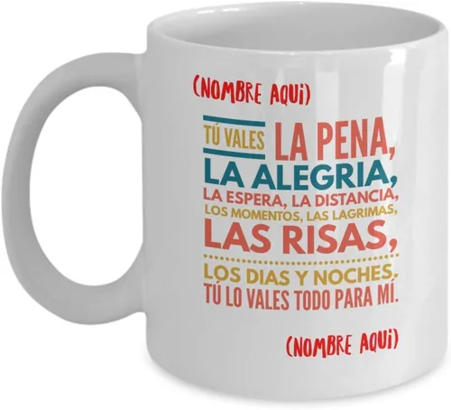 Vista 5 de San Valentín regalo para novia/o Taza de café para esposo/a Regalo perfecto para Navidad, graduados, profesionales y estudiantes Vaso con afirm