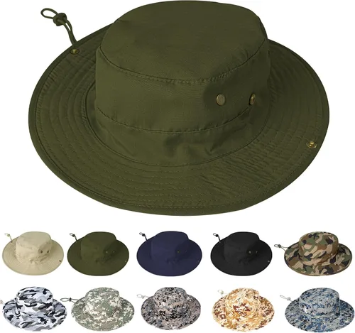Vista 12 de Sombreros de sol para hombres y mujeres, sombrero de safari plegable 1pack-beigesleeves