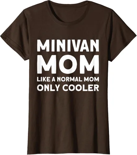 Vista 14 de Minivan Mom Like A Normal Mom Only Cooler Funny Family Car Camiseta, Negro