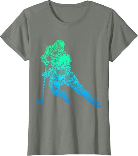 Vista 3 de Jugador de hockey sobre hielo Camiseta de hockey sobre hielo para hombres y niños Asphalt Grey