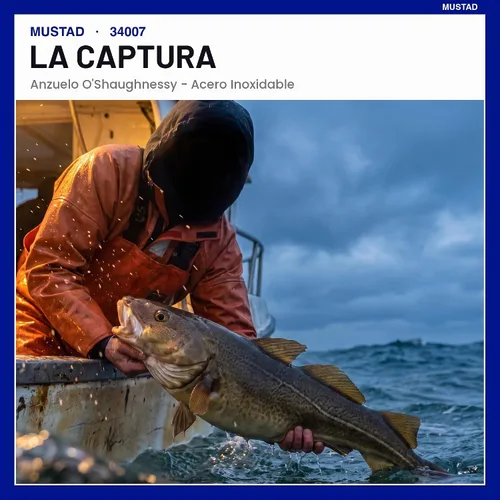 Vista 4 de Mustad Classic 34007 O'Shaughnessy - Gancho de pesca de mango largo para agua salada