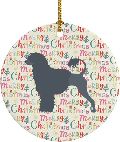 Vista 81 de Caroline's Treasures Affenpinscher - Adorno de cerámica con texto en inglés "Merry Christmas", multicolor para colgar en el árbol de Navidad