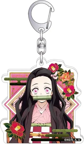 Vista 3 de Viwind Llavero de anime, lindo juego de llaveros de acrílico Kawaii para mochilas, regalos para mujeres, hombres, niños y niñas, 4 piezas, 4