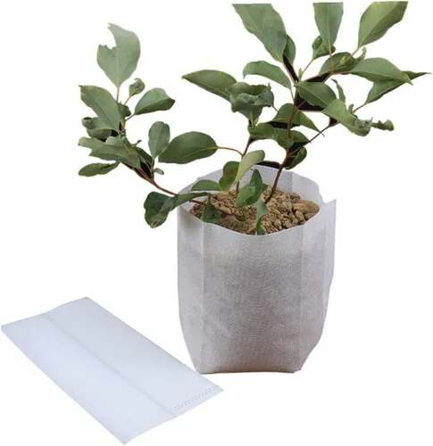 Vista 8 de 200pcs Non-woven Fabric Nursery Growing Bags for Garden Transplanting