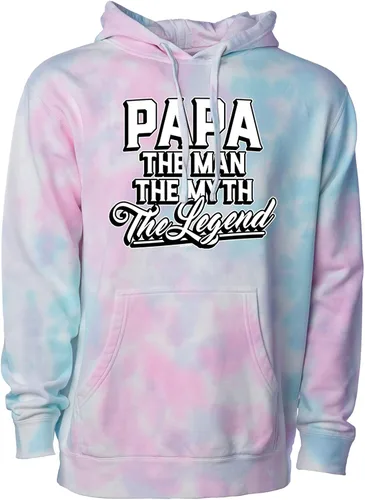 Vista 8 de Papa The Man The Myth The Legend - Sudadera unisex con capucha para abuelos Tinte brisa