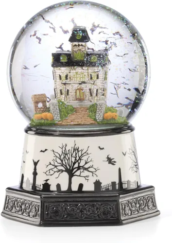 Vista 9 de Lenox Figura de casa iluminada de Halloween vintage