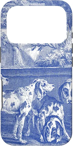 Vista 30 de Vintage Blue French Toile Hound Dogs Case for iPhone 16