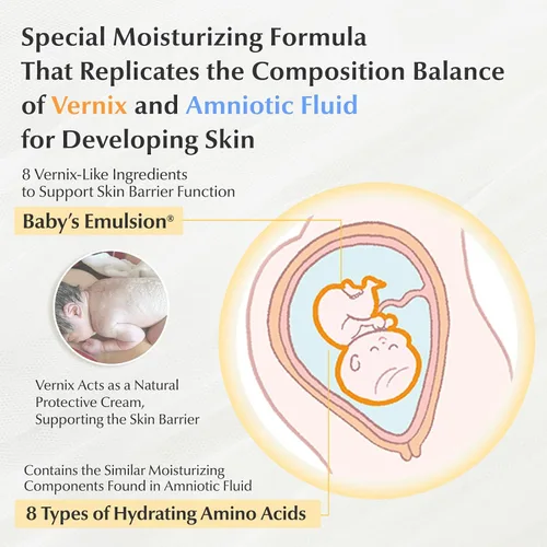 Vista 4 de Mama & Kids Baby Lechosa Crema 2.65 oz (75g) Crema facial hipoalergénica para la piel
