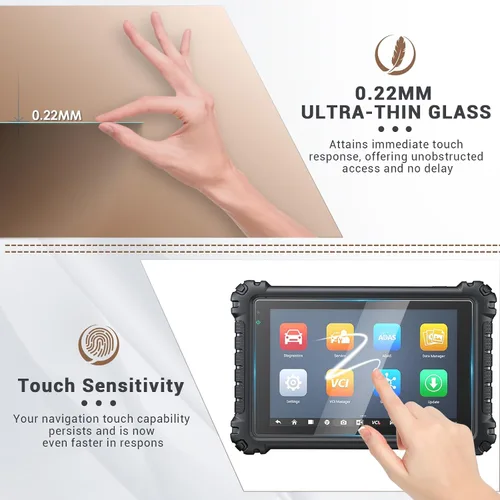 Vista 3 de YEE PIN Protector de pantalla compatible con Autel MS906 MAX Protector de pantalla de vidrio templado para Autel Elite/MS909C/MS909CEV 10.1 pulgadas