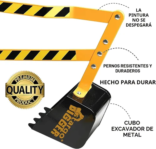 Vista 2 de Stargo Excavadora de Juguete para Niños Cavadora de Arena con Ruedas, Juguetes Cavadora de Caja de Arena de Acero para Niños, Juguetes de Arena