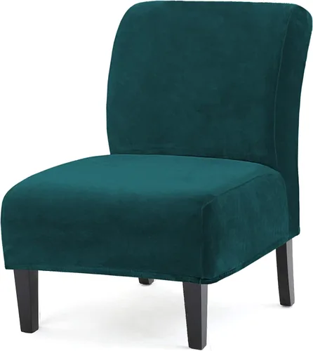 Vista 16 de UCCONO Fundas para sillas decorativas sin brazos, pantuflas de terciopelo grueso para sillas grandes de hotel, protector de muebles extraíble