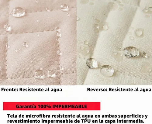 Vista 3 de Ameritex - Funda impermeable y antideslizante para sillón reclinable; funda de silla para perros; protector de muebles ideal para mascotas y niños