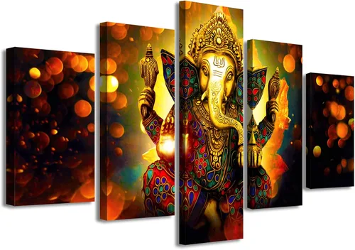 Vista 15 de DJSYLIFE Lienzo decorativo para pared, diseño de Dios hindú, 40 pulgadas de Arte 07