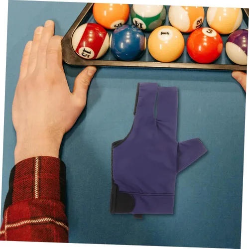 Vista 5 de HANABASS Left Handed Billiards Glove Breathable Slip Pool Stick Glove for Precision Control Touch Screen Compatible Comfortable Fit for Snooker and