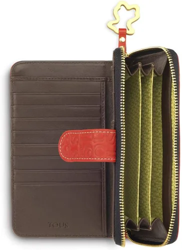 Vista 2 de Tous Cartera con logotipo de Amanda para mujer, Rojo, talla única , Logotipo Urbana