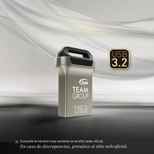 Vista 2 de TEAMGROUP C162 32GB USB 3.2 Gen 1 USB 3.1/3.0 Mini Fits Metal Lectura 100MB/s Flash Thumb Drive Almacenamiento de Datos Externo Memory Stick