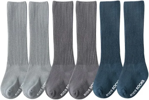 Vista 3 de Calcetines de algodón antideslizantes para bebés y niños pequeños