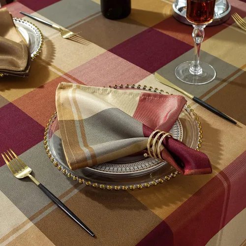 Vista 9 de SASTYBALE Servilletas cuadradas de tela de 20 x 20 pulgadas, juego de 4 servilletas a cuadros suaves para cenas, bodas, fiestas y vacaciones