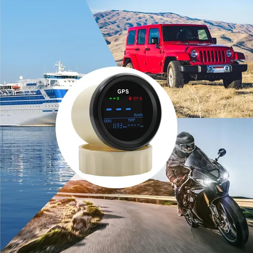 Vista 7 de Geloo Velocímetro digital GPS de 52 mm 2" MPH, impermeable, ajustable, para auto, barco, motocicleta, con antena GPS, protección antiempañamiento