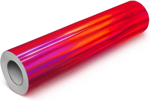Vista 12 de VViViD DECO65 - Rollo de vinilo adhesivo permanente holográfico brillante cromado púrpura para manualidades (6 pies x 1 pie)