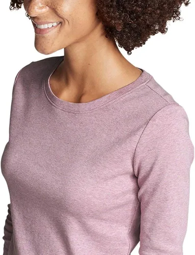 Vista 3 de Eddie Bauer Camiseta favorita de manga larga con cuello redondo para mujer