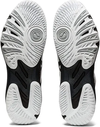 Vista 6 de ASICS Netburner Ballistic FlyteFoam Mid Top Tenis de voleibol para hombre blanco (White/gunmetal)