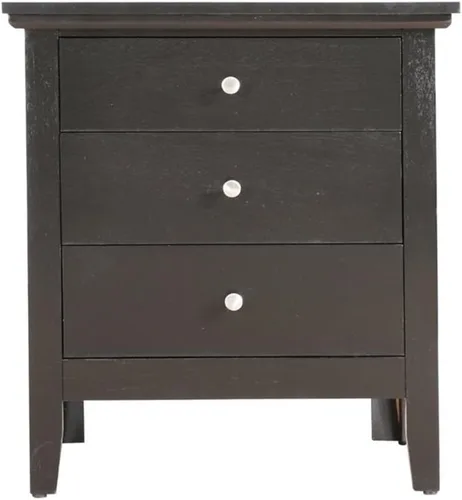 Vista 3 de Glory Furniture Mesita de noche Hammond con 3 cajones en color negro