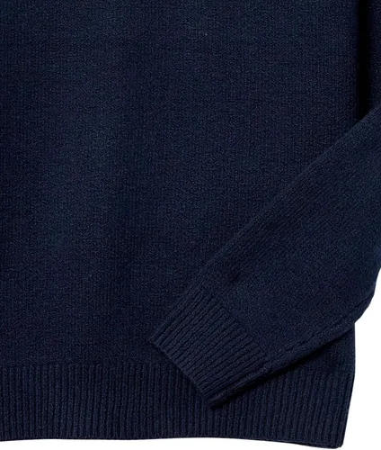 Vista 7 de Tienda Essentials Suéter de manga larga con cremallera de un cuarto de tacto suave para hombre
