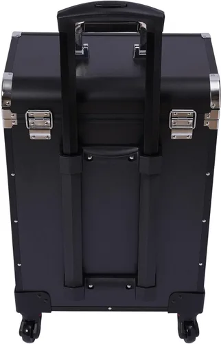 Vista 6 de Estuche de maquillaje profesional con cajones, carrito grande para cosméticos con cerraduras, estuche organizador de cosméticos para maquillaje