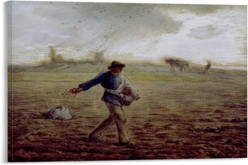 Vista 7 de Jean-Francois Millet, 11 famosas pinturas de Jean-Francois Millet – Póster artístico en lienzo de luz de la luna y arte de pared, póster moderno