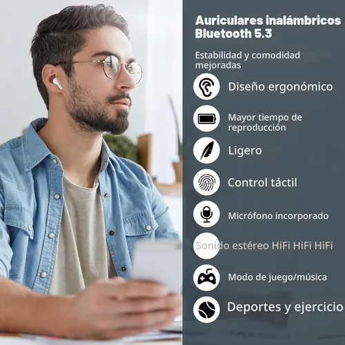 Vista 3 de Auriculares inalámbricos Bluetooth 5.3 para Samsung Galaxy S24 S23 Ultra